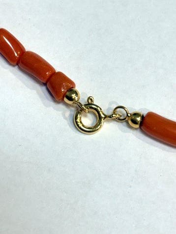 Corail - Argent - Collier - Sciacca sicilienne
