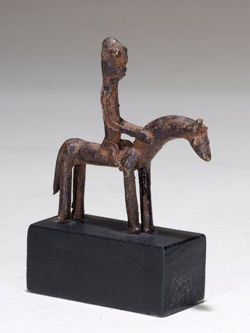 Kleine ruiter – waarschijnlijk Senufo – West-Afrika – brons, Antiek en Kunst
