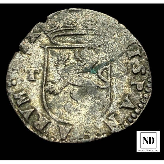 Spanje. Felipe II. Cuartillo Después de 1566 - Toledo, Timbres & Monnaies, Monnaies | Europe | Monnaies non-euro
