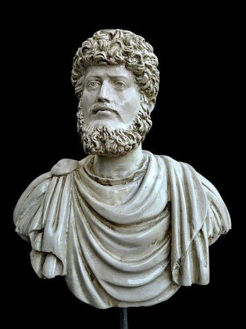 sculptuur, Busto Marco Aurelio - 44 cm - Gereconstitueerd