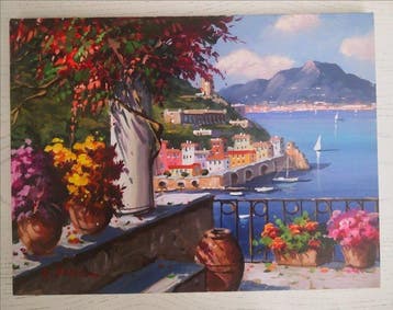 Antonio Russo (XX) - Amalfi (Costiera), Antiquités & Art