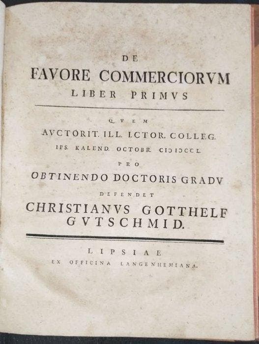 Gutschmid, Christian Gotthelf von - Sammelband mit 3, Antiquités & Art, Antiquités | Livres & Manuscrits