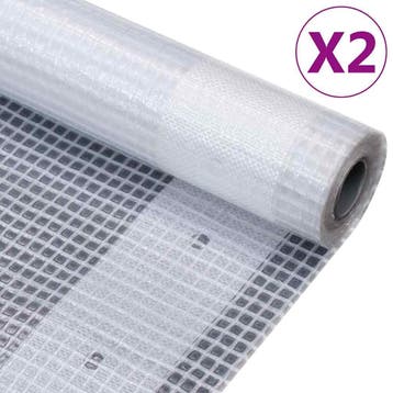 vidaXL Dekzeilen 2 st Leno 260 g/m² 2x20 m wit, Verzenden