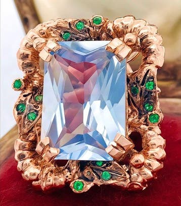 Zonder minimumprijs - Ring - 9 kt. Roségoud, Zilver, Nieuw