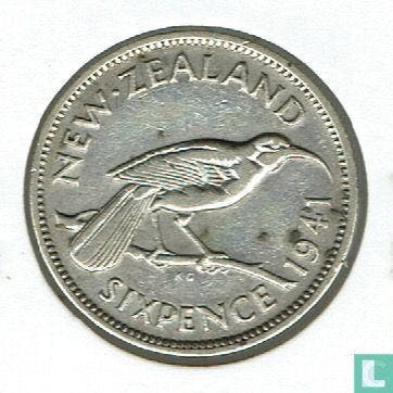 Nieuw-Zeeland 6 pence 1941, Postzegels en Munten, Munten | Oceanië, Losse munt, Goud, Zilver, Verzenden