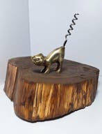 Kurkentrekker - Messing - Art Deco Kat Oostenrijks