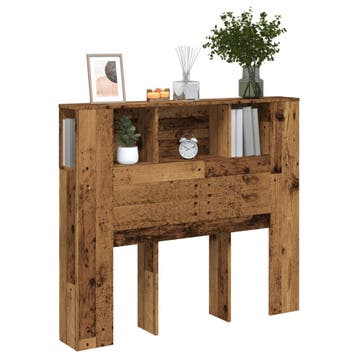 vidaXL Hoofdbordkast 120x19x104,5 cm bewerkt hout oud, Verzenden, Nieuw