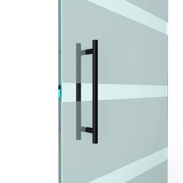 T-greep voor glazen deur ø 25mm - L: 500x400mm - Zwart, Doe-het-zelf en Bouw, Deuren en Vliegenramen, Verzenden, Nieuw