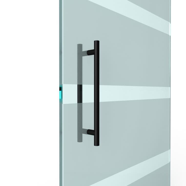 T-greep voor glazen deur ø 25mm - L: 500x400mm - Zwart, Doe-het-zelf en Bouw, Deuren en Vliegenramen, Nieuw, Verzenden
