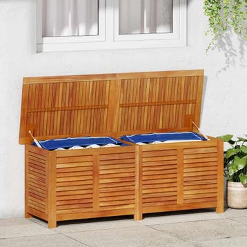 vidaXL Tuinbox met jaloezieën 150x50x56 cm massief, Tuin en Terras, Verzenden, Nieuw