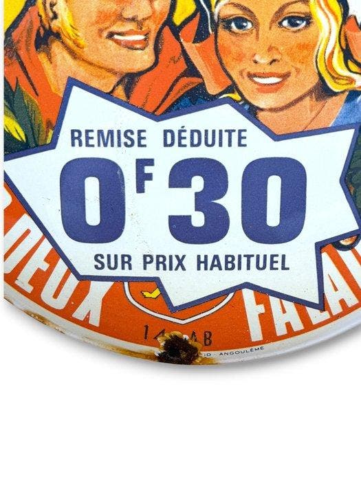 Emaille plaat - Camembert Les Deux Falaisiens - Emaille, Antiquités & Art, Antiquités | Assiettes décoratives & Carrelages