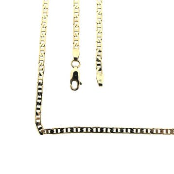 Gouden marine schakel ketting, Ophalen of Verzenden, Gebruikt, Goud, Goud