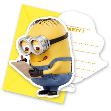 Minions Uitnodigingen 6st, Verzenden, Nieuw