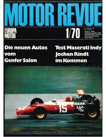 1970 MOTOR REVUE MAGAZINE 73 DUITS