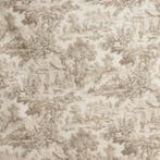 AA029 - Verfijnde Toile de Jouy Taupe Tortora - Meubelstof -
