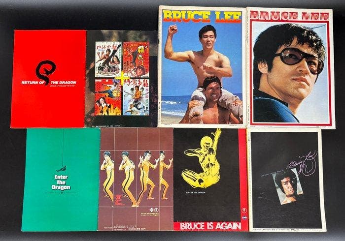 Original Japanese Bruce Lee Movie Pamphlets & Magazines Set, Collections, Cinéma & Télévision