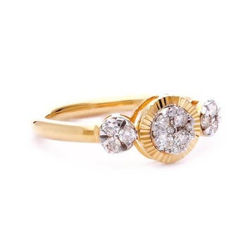 Ring - 18 karaat Geel goud - 0.31ct. tw. Diamant, Nieuw