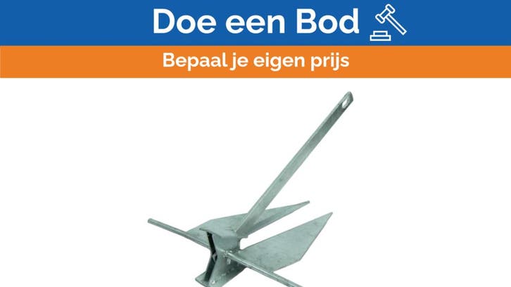 Bieden: Sanguineti galvaized Danforth anchor 41 KG, Watersport en Boten, Bootonderdelen, Ophalen of Verzenden