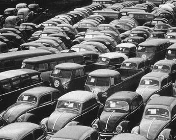 Volkswagen Beatle & Van: - Puerto de Hamburgo, 1950´s :
