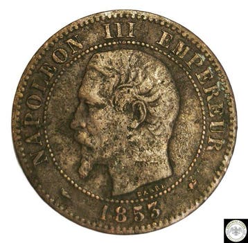France. Napoléon III. 2 Centimes 1853-D, Lyon - Big D