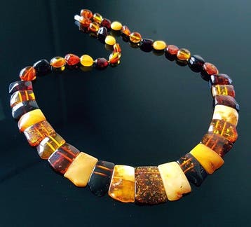 Amber Ketting - Vintage Echte Amber Ketting- 17 g