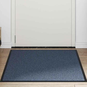 vidaXL Deurmat 90x120 cm blauw, Verzenden, Nieuw