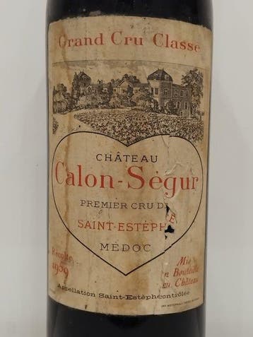 1959 Château Calon-Ségur - Saint-Estèphe 3ème Grand Cru, Collections, Vins