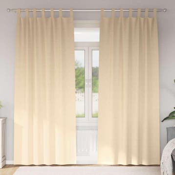 vidaXL Blackout Gordijnen met Ringen 2 st Crèmekleurig 225 x, Verzenden, Nieuw