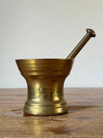 Mortier et pilon (2) - Bronze - pilon hollandais, Antiquités & Art