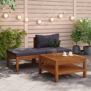 Tuinset acaciahout: Tweede kansje, pak 35% korting, Tuin en Terras, 2 zitplaatsen, Zo goed als nieuw, Loungeset, Bank