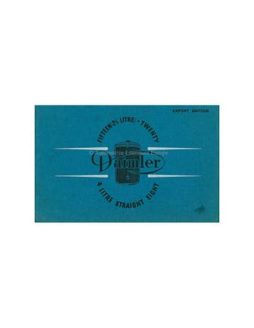 1938 DAIMLER FIFTEEN / STRAIGHT EIGHT BROCHURE ENGELS, Ophalen of Verzenden