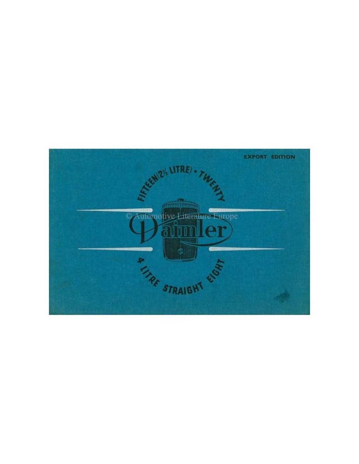 1938 DAIMLER FIFTEEN / STRAIGHT EIGHT BROCHURE ENGELS, Livres, Autos | Brochures & Magazines, Enlèvement ou Envoi