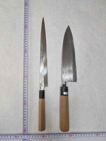 Keukenmes - Staal, Hout - Japan - Traditionele grote Japanse