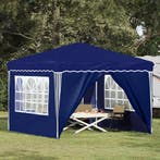 vidaXL Pop-up Feesttent 288 x 288 x 245 cm Blauw Oxford Stof, Verzenden, Nieuw