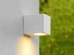 Veiling - 8x Wandlamp modern rechthoekig GU10 fitting zand w, Tuin en Terras, Buitenverlichting, Nieuw