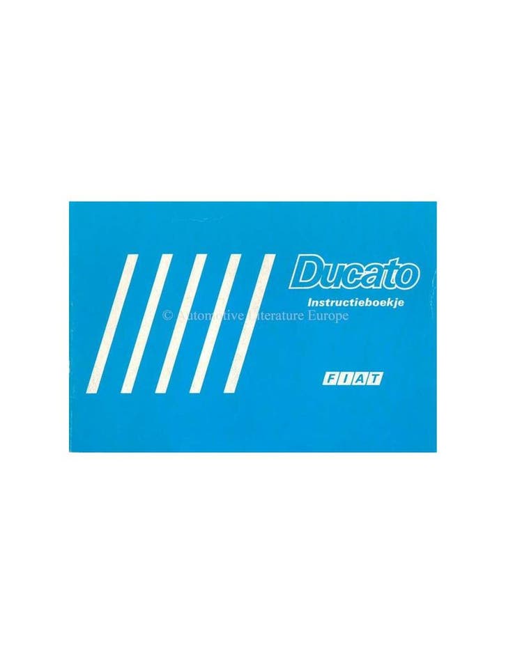1986 FIAT DUCATO INSTRUCTIEBOEKJE NEDERLANDS, Autos : Divers, Modes d'emploi & Notices d'utilisation, Enlèvement ou Envoi