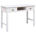 vidaXL Schrijftafel 110x45x76 cm hout wit, Huis en Inrichting, Verzenden, Nieuw