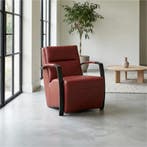 Set van 2 Leren fauteuils Arrival - Granada Rouge (rood), Maison & Meubles, Fauteuils, Ophalen of Verzenden