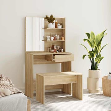 vidaXL Kaptafelset 74,5x40x141 cm sonoma eikenkleurig, Verzenden, Nieuw