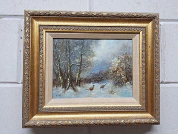 A Bos - Winterlandschap met Fazanten