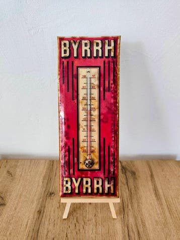 BYRRH - thermometer - Emaille plaat - Glazuur