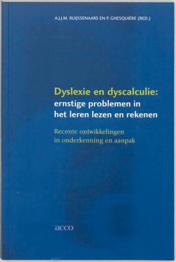 Dyslexie en dyscalculie 9789033451485, Verzenden