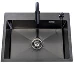 Lendo Online Évier Inox Anthracite 59×44 cm avec Robinet, Maison & Meubles