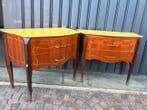 Table de chevet (2) - Bois, Marbre, Métal