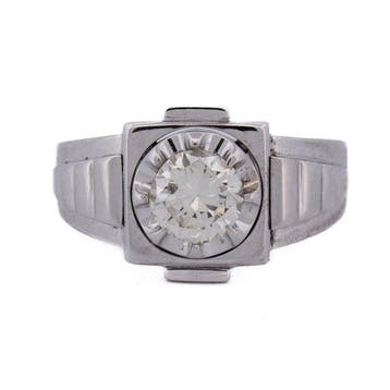 Ring - 18 karaat Witgoud - 1.08ct. tw. Diamant (Natuurlijk), Nieuw
