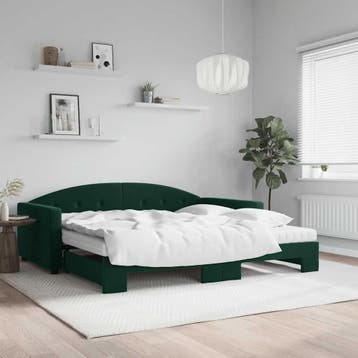 vidaXL Slaapbank onderschuifbed matrassen 100x200cm, Huis en Inrichting, Slaapkamer | Bedden, Verzenden, Nieuw