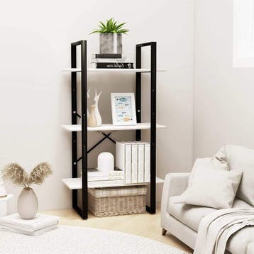 vidaXL Opbergrek 60x30x105 cm massief grenenhout wit, Verzenden