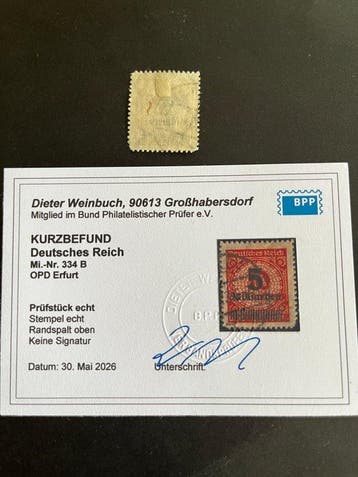 Empire allemand 1923 - Inflation - Mi-Nr 334 B