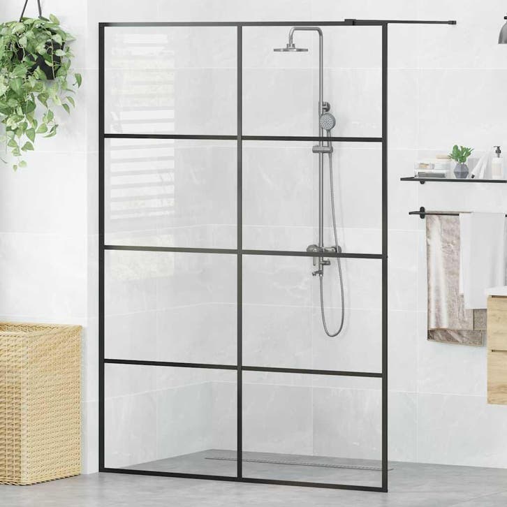 vidaXL Inloopdouchewand 140x195 cm ESG-glas transparant en, Bricolage & Construction, Sanitaire, Envoi
