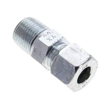1/2 NPT mâle x 12S Anneau de coupe droit en acier zingué, Verzenden